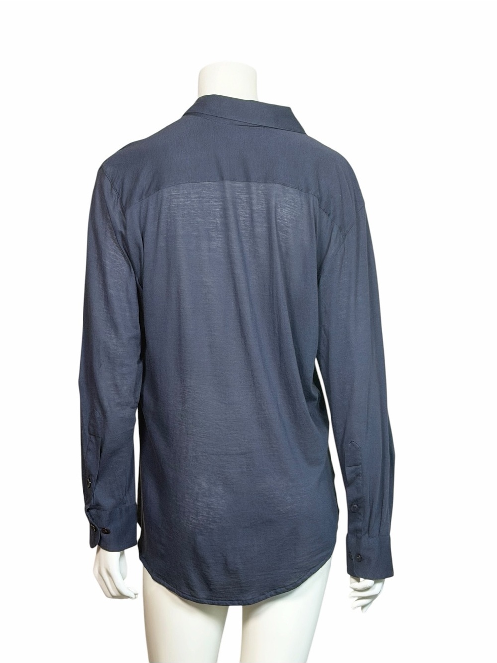Giorgio Armani Mens Long Sleeve Knit Polo Popover Navy Made Italy USA 38 - Picture 8 of 10